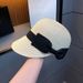 Korean Version Bow Children's Summer Fashion Sunscreen Straw Breathable Women's Equestrian New Sunshade Duckbill Hat_viptrois.com