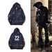 Spring And Autumn Wookvibe Mud Dyed Open Zipper No. 22 War Horse Sweater Printed Hooded Loose Couple Coat_viptrois.com