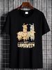 Happy Lamaween Funny Blade Halloween Men's Cotton T Shirt Stretched Slightly Breathable Comfortable Unisex Fashion Soft Homme Streetwear Versatile_viptrois.com