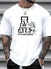 Avirex 75th Squadron Designer Distressed Soft Gray Tee T-Shirt Size L Large Streetwear Graphic Designer Clothes Versatile Casual Fashion_viptrois.com