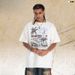 American High Street West Coast Print Short-sleeve For Men, Loose Fit Half-sleeve T-shirt_viptrois.com