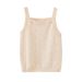 Girls' Lace Cotton Tank Top – Breathable Summer Layering Piece (80-120cm, 4 Colors + Bow Options)_viptrois.com