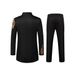Men's Clothing Selling New Foreign Trade Cross Border Hot Selling Men's Clothing African Men's Suit Gold Stamping Top And Trousers 2 Piece Set_viptrois.com