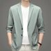 Spring And Summer New Plus Size Jacket Business Lightweight Small Blazer Casual Suit Light Mature Style Men_viptrois.com