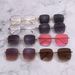 Men's Sunglasses Large Frame Fashion Square Metal Carved Gradient Color Anti Ultraviolet_viptrois.com