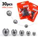 Hand Squeeze Bite Weight Open Round Clip No Line Damage Quick Lead Sinker Rock Fishing Accessories 30pcs/pack_viptrois.com