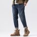 Factory Direct Supply Autumn And Winter New Small Straight-footed Jeans Men's High-quality Niufeng Loose Washed Denim Trousers Men_viptrois.com