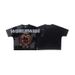 American-style 300g Flame Cartoon Full-print Washed Distressed Loose One-piece Cut Short-sleeve T-shirt_viptrois.com