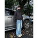 Men's Clothing Spring And Summer New Loose Jeans Men's Light Blue Slim Trousers Straight Casual Wide Leg Pants Drape Pants_viptrois.com