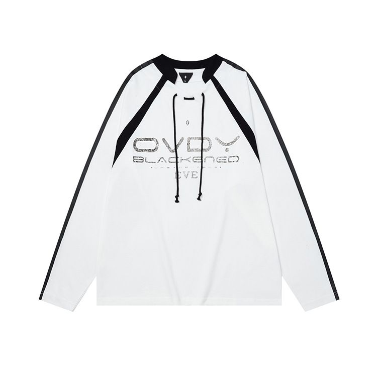 Men's Clothing 260g Heavy Contrast Color Raglan Sleeve Long Sleeve T Shirt Autumn And Winter New Football Collar Bottoming Shirt Top_viptrois.com