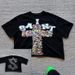 Street Fflirtion Skull Trend Brand New Printed T Shirt Gothic High Street T Shirt All Match Round Neck_viptrois.com