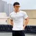 Muscle-Enhancing Ribbed Crew Neck Tee - 88% Cotton Compression Fit For Gym & Street (Unisex, Breathable, Stretch Fabric)_viptrois.com
