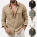Men's Clothing Shirts With Multiple Pockets Casual Long Sleeved Tops_viptrois.com