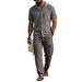 Men's Clothing Men's Summer Casual Loose Shirt And Pants Set Solid Color Simple Lapel Cotton Linen Two Piece Short Sleeve_viptrois.com