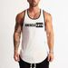 Muscle Men's Fitness Vest Summer Sleeveless I-shaped Back Summer Bodybuilding Training Clothes Slim Elastic T-shirt Cotton Sweat Absorption_viptrois.com