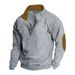Pure 2025 Cross-Border Spring And Autumn European Size American Style Men's Outdoor Casual Embroidered Color Block Stand_viptrois.com
