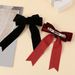 Hair Clips Elegant Decorative Styling Accessories Hair Pins with Long Ribbon Big Bow for Girl_viptrois.com