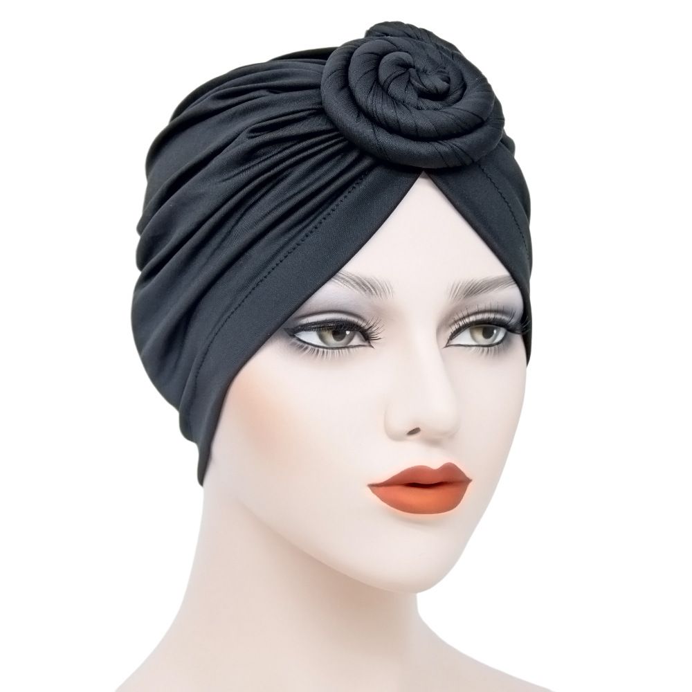 New Milk Silk Donut Hat Ball Hat Ladies Knotted Flower Hat Pullover Hat_viptrois.com