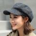 Autumn Winter New Elegant Large Head Circumference Plaid Woolen Octagonal Hat Beret British Style Hot Sale_viptrois.com