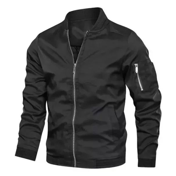 Herren Jacke Herbst Langarm Baseball Uniform Winddicht Radfahren Dünne Jacke Solide Zipper Casual Jacke Outdoor Sport Mantel_viptrois.com