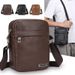 Vintage PU Leather Crossbody Bag For Men - Slim Minimalist Shoulder Bag With Phone Pocket, Lightweight & Durable For Daily Use (Black, Tan, Brown)_viptrois.com