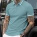 Oversized Collar T-Shirt For Men – Trendy Polyester Streetwear Breathable & Lightweight For Summer_viptrois.com