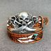 New Double Knife Denim Skull Trendy Punk Personality Fashion Belt For Men_viptrois.com