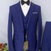 Men’s Clothing 3Pcs/Set Men's Suit Slim Business Suit Wedding Groom Business Suit Men_viptrois.com
