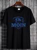 Here You Say MOIN Lighthouse Maritime Nautical Baltic Sea Hamburg Sea Sylt T-shirt Designer Clothes Top For Everyday Wear Casual Stretched Soft_viptrois.com