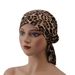 Women's Elastic Headband Hat – Leopard Print Braided Bun Cover For Chemotherapy & Fashion_viptrois.com