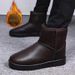 SHLIANG New Winter Snow Boots Men High Top Fluffy Boots High Quality Waterproof Leather Boots Fashion Outdoor Men Non-Slip Ankle Boots X0080_viptrois.com