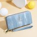 Wallet Card Cases Ladies Wallet Long New Swan Thermoplastic Hot Stamping Wave Pattern Fashion Large Capacity Double Zipper Clutch Bag_viptrois.com