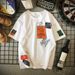 Short-sleeved T-shirt Men's Fashion Brand Trend Ins Summer 2020 New Five-quarter Sleeve Top Loose Half-sleeved T-shirt Korean Style Men_viptrois.com