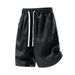 Men's Lyocell Denim Shorts | Elastic Waist Breathable Casual Summer Shorts With Pockets, Lightweight Straight Leg Cargo Shorts_viptrois.com