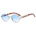 Retro Woodgrain Sunglasses - Oval UV400 Protection | Vintage Unisex Design & Lightweight Acetate Frame_viptrois.com