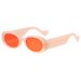 Small Frame Oval Sunglasses For Men & Women - High-End Anti-UV Fashion With Green Frame & Wide Legs (Big Brand Style)_viptrois.com