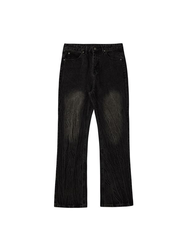 Men's Clothing Men's Clothing | Vintage 517 Style Black And Gray Lightning Pattern Washed Flared Jeans Kenijima_viptrois.com