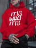 Men's Clothing Letter Print Hoodie, Casual Sports Sweatshirt, Long Sleeved Autumn And Winter Fashion Street Style Versatile Top_viptrois.com