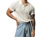 Men's Summer Honeycomb Hollow Polo Shirt - Short Sleeve Business Casual T-Shirt With Shirt Collar_viptrois.com