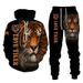 2025 Autumn/Winter New Lion Tiger 3D Printed Men's Hoodie Set+Casual Long Sleeve Set_viptrois.com