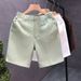 Men's Slim-Fit Waffle-Knit Dress Shorts | 5-Inch Inseam Flat Front Casual Shorts For Summer_viptrois.com