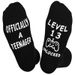 Mid-tube socks soles English letters non-slip glue floor socks creative casual game socks_viptrois.com