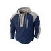 New Cross-border European, American, Asian Men's Drawstring Hooded With Waffle Pattern And Color Block Design, Versatile_viptrois.com