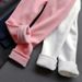 XUANMU Sweet Girls Pants Kids Boys Thick Warm Trousers Winter Children Casual Solid Color Warm Pants Girls Leggings Gray Pink Wine XB010_viptrois.com