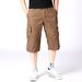 Men's Clothing Cropped Pants Overalls Mid Length Pants Loose Thin Multi Pocket Outdoor Sports Casual Shorts_viptrois.com