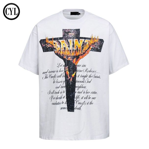 Vintage Short Sleeved Men's Niche Trendy Brand West Coast T Shirt Couple Wear Cotton Short Sleeved_viptrois.com