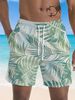 Men's 3D Digital Print Beach Shorts Tropical Sunset Palm Tree Design Quick-Dry Lightweight Swim Trunks Casual Vacation Wear_viptrois.com
