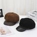 New Octagonal Autumn Winter Face Slimming Beret Women's Fashionable Painter British Fashion Hat_viptrois.com