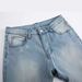 Men's Clothing New Denim Slightly Elastic Knee Ripped Jeans Trendy Street_viptrois.com