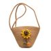 Women's Shoulder Bags Straw-woven Girl's Bag, Flower-crossed Girl, Sweet Lady, Cute, Seaside Vacation, Cross-border Woven Bag, Bucket Bag_viptrois.com